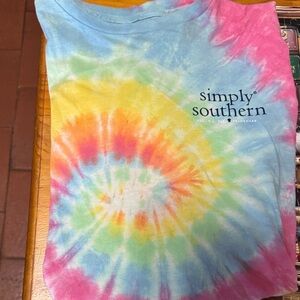 Simply Southern Women’s Tie-Dye Tee - Pink, Blue, Yellow
